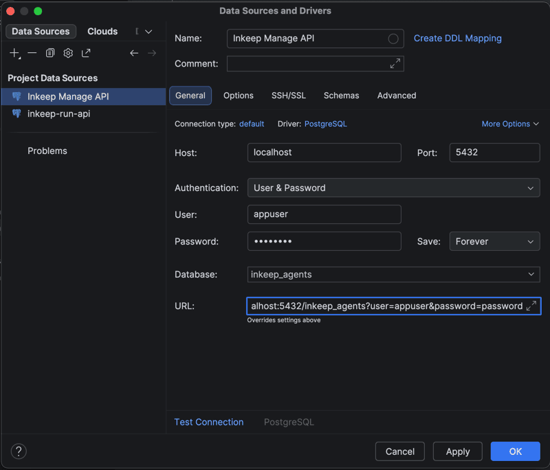 Fill data source details